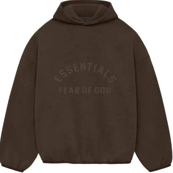 🌿 Essentials Fear of God Hoodie – Heather Wood (One Size Oversized) 🌿